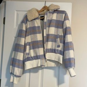 Wild Fable Plaid Bomber Jacket